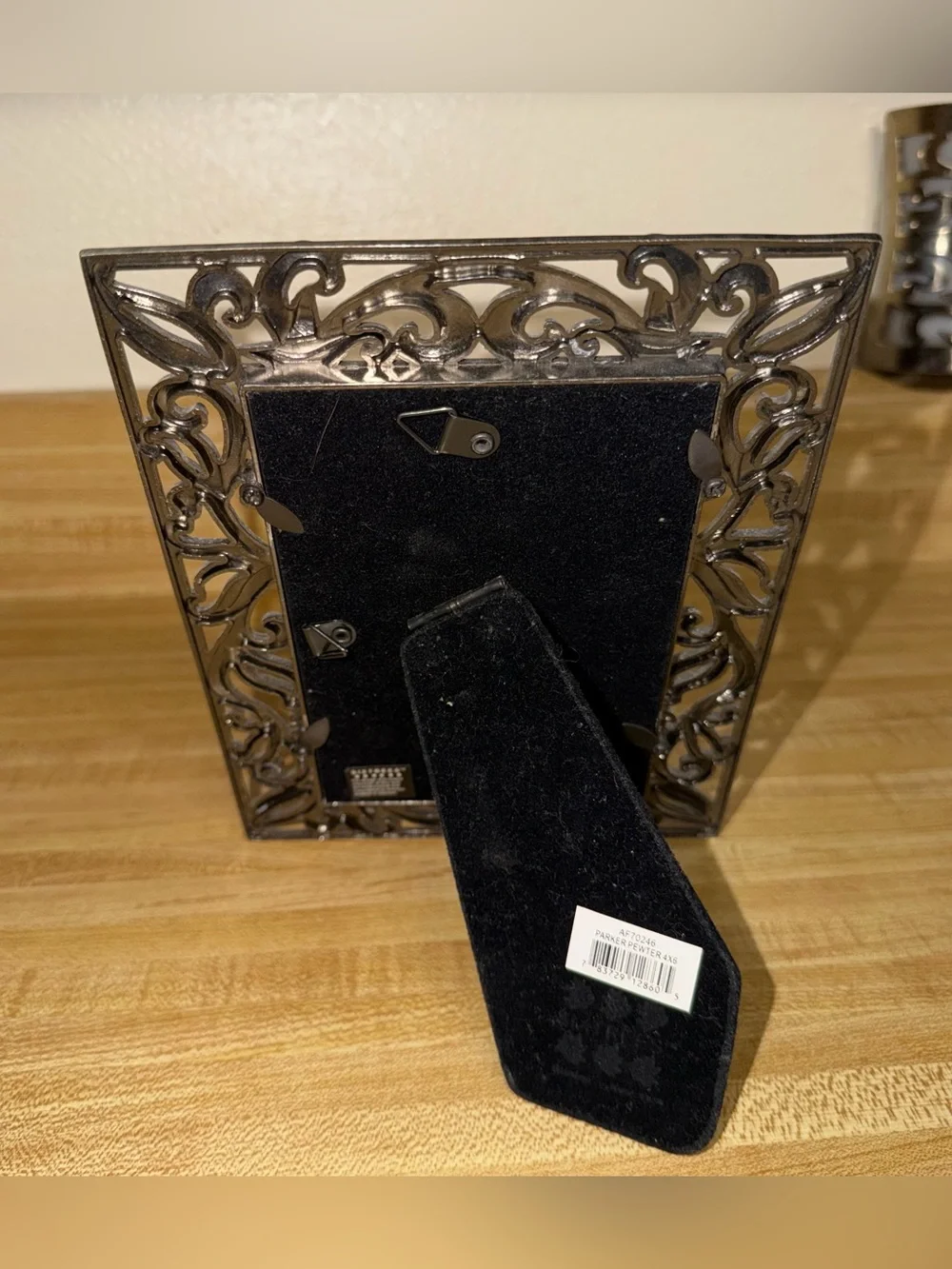 Vintage sixtrees Parker pewter 4x6 Ornate Scrollwork Photo Frame picture frame